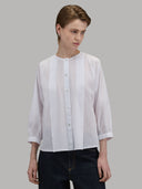 Shirt woman xacus solid colour muslin white_1