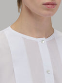 Shirt woman xacus solid colour muslin white_2