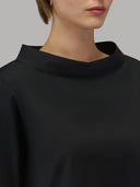 Blouse woman xacus solid colour poplin black_2