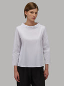 Blouse woman xacus solid colour poplin white_1