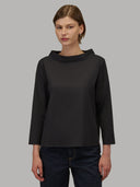Blouse woman xacus solid colour poplin black_1