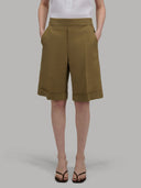 Pants woman xacus solid colour linen mud_1