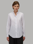Shirt woman xacus solid colour poplin white_1