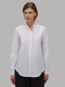 Shirt woman xacus solid colour poplin white_1
