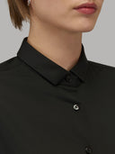 Shirt woman xacus solid colour twill black_2