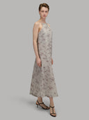 Dress woman xacus pattern viscose purple_1