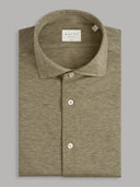 Shirt man xacus solid colour jersey army green_1