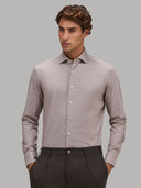 Shirt man xacus solid colour jersey brown_3