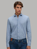 Shirt man xacus solid colour jersey blue_3