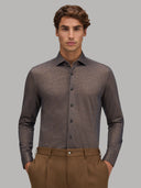 Shirt man xacus solid colour jersey brown_3