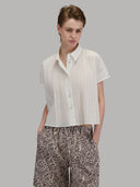 Shirt woman xacus solid colour canvas white_1