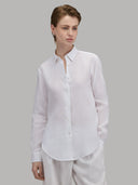 Shirt woman xacus solid colour linen white_1