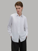 Shirt woman xacus solid colour twill white_1