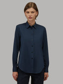 Shirt woman xacus solid colour oxford dark blue_1