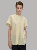 Shirt woman xacus solid colour linen yellow_1
