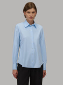 Shirt woman xacus solid colour oxford sky blue_1