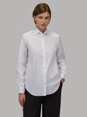 Shirt woman xacus solid colour poplin white_1