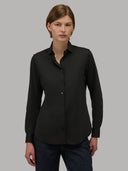 Shirt woman xacus solid colour twill black_1