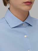 Shirt woman xacus solid colour oxford deep sky blue_2