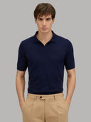 Sweater sweater xacus solid colour crêpe navy blue_3