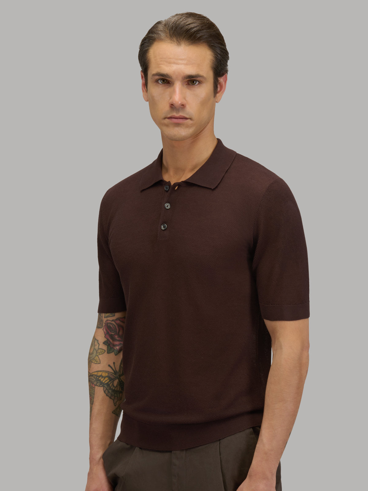 Sweater Solid Colour Jersey Brown – Xacus