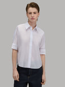 Shirt woman xacus solid colour muslin white_1