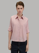 Shirt woman xacus solid colour muslin pink_1