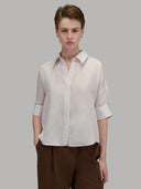 Shirt woman xacus stripe silk black and white_1