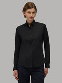 Shirt woman xacus solid colour poplin black_1