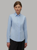 Shirt woman xacus solid colour poplin light blue_1