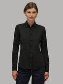 Shirt woman xacus solid colour twill black_1