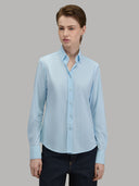 Shirt woman xacus solid colour textured light blue_1