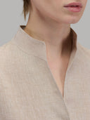Shirt woman xacus solid colour linen sand_2
