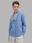 Shirt woman xacus stripe poplin blue_1