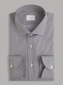 Shirt man xacus stripe twill brown_1