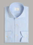 Shirt man xacus solid colour poplin light blue melange_1