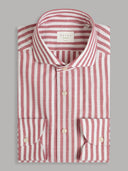Shirt man xacus stripe poplin dark red_1