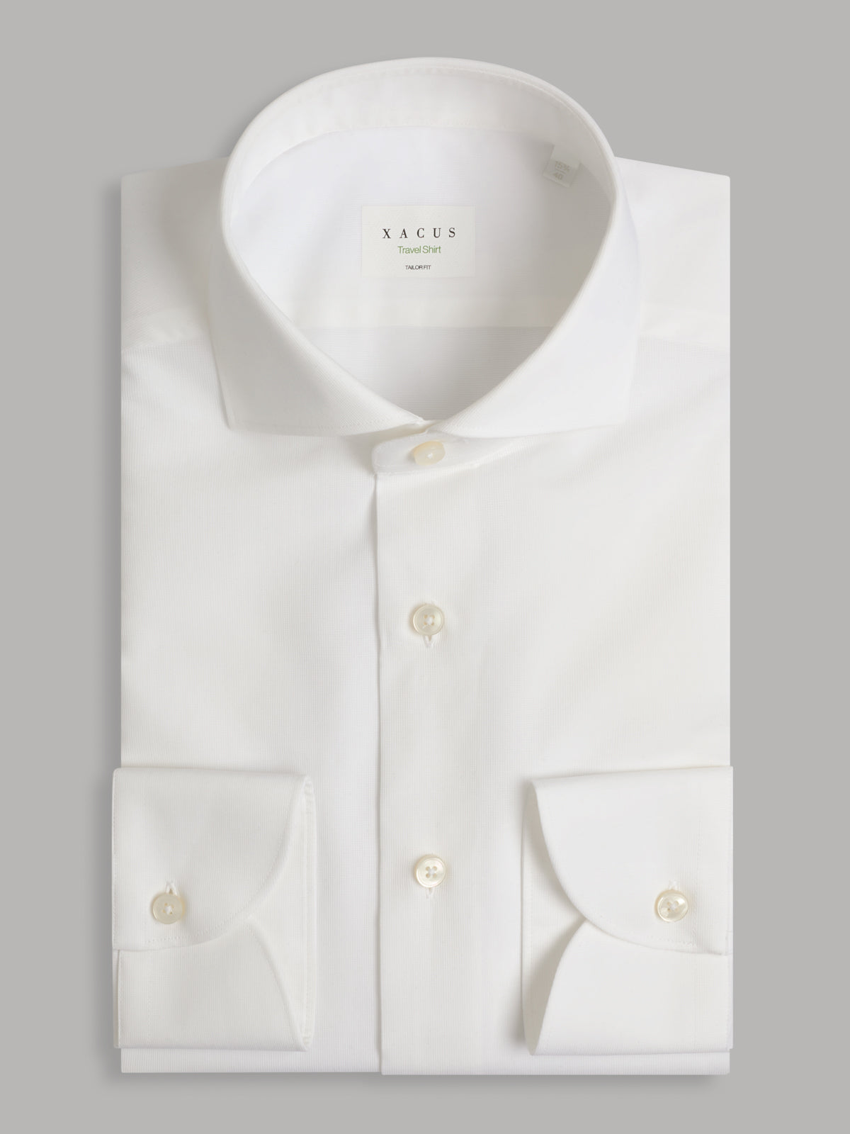 Mat‼️MURRAL Dipsacus shirt (White) Shirt Collar Cutaway Solid Colour Textured White – Xacus