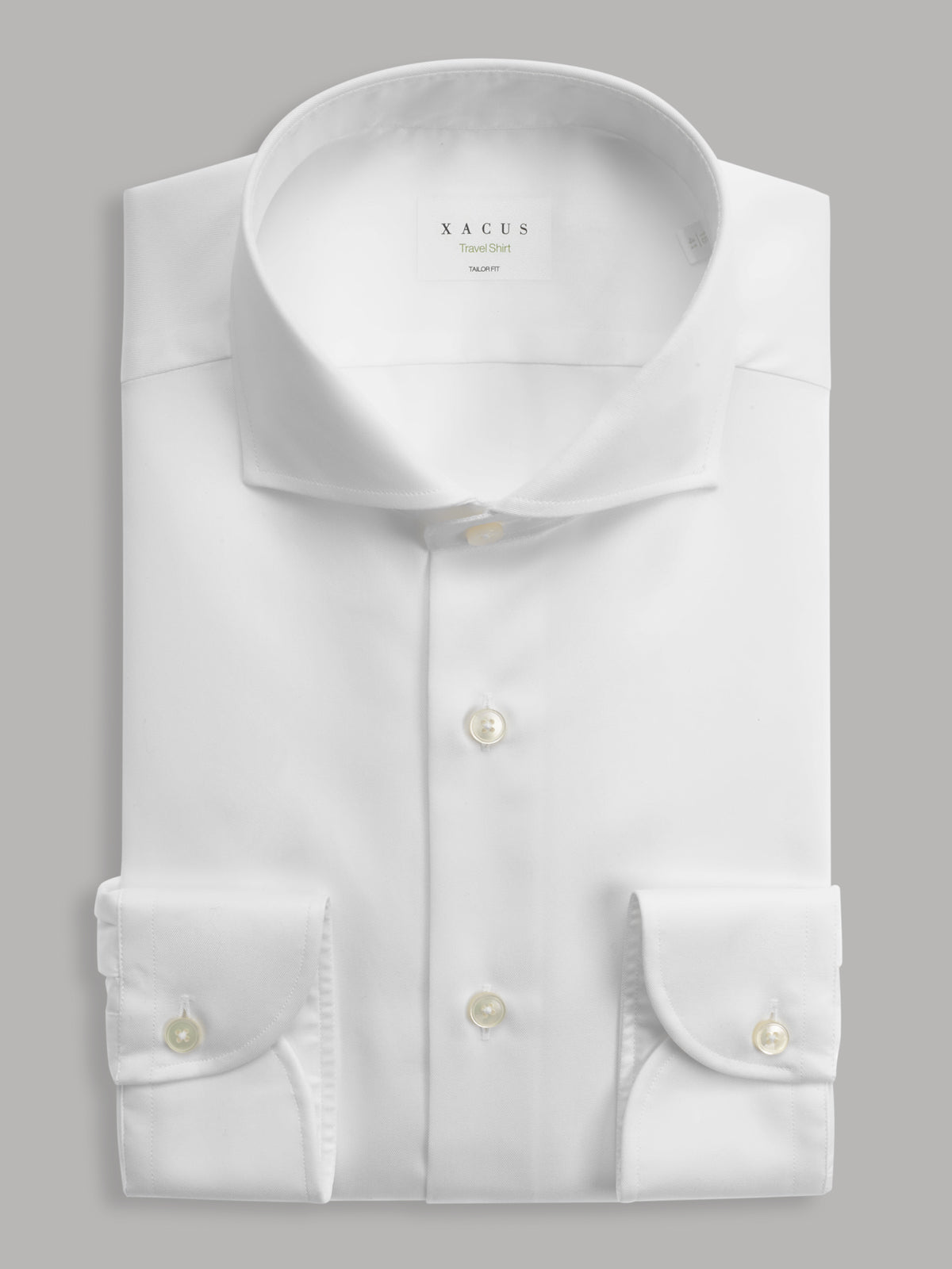 Shirt Collar Cutaway Solid Colour Twill White – Xacus