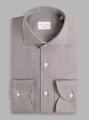 Shirt man xacus solid colour twill beige_1