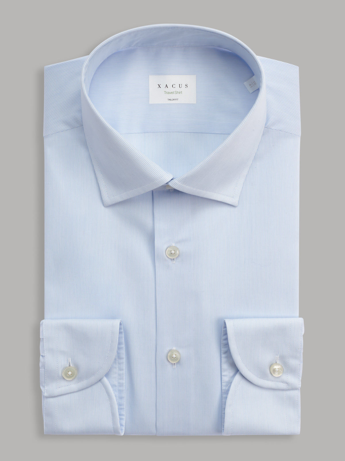 Shirt Collar Spread Stripe Twill Light Blue – Xacus