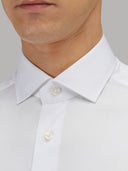 Shirt man xacus solid colour twill white_2