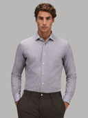 Shirt man xacus stripe twill brown_3