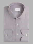 Shirt man xacus stripe twill dark brown_1