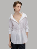 Shirt woman xacus solid colour poplin white_1