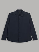 Shirt man xacus solid colour textured navy blue_1