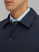 Shirt man xacus solid colour textured navy blue_2