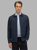 Shirt man xacus solid colour textured navy blue_6