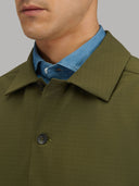 Shirt man xacus solid colour textured army green_2