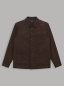 Overshirt man xacus solid colour textured brown_1